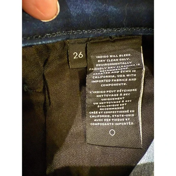 J Brand Ruby Electric Blue Coated High Rise Skinny Jeans Lace Hem Size 26 - Picture 4 of 7